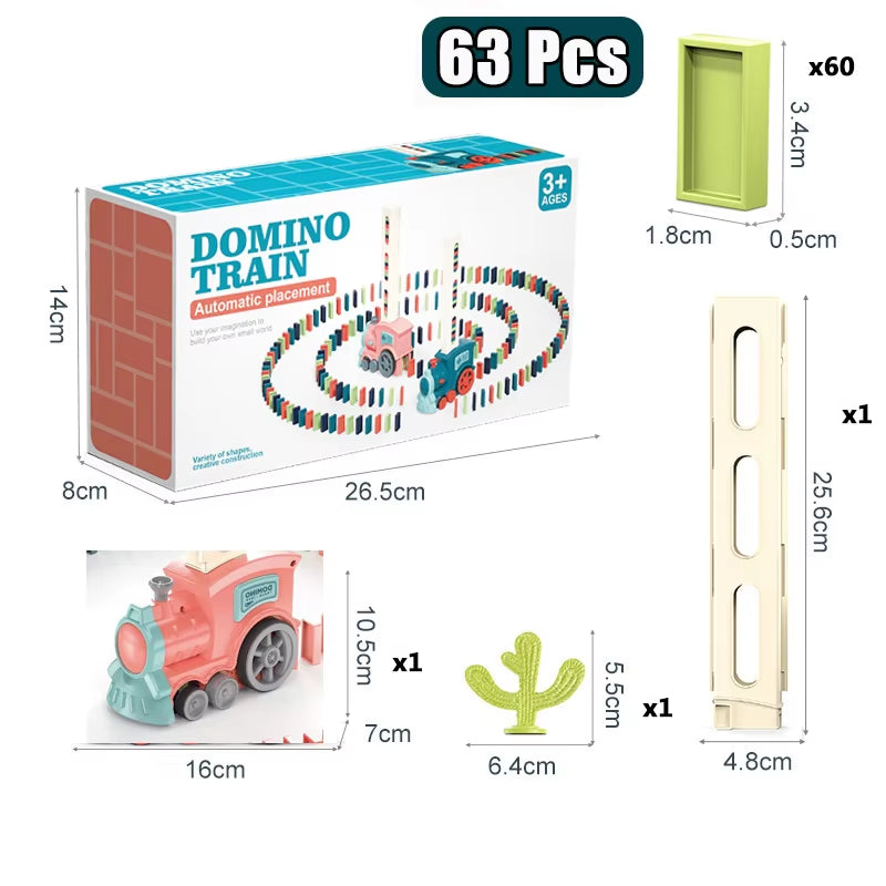 Automatic Domino Train Set - Fun & Educational DIY Toy for Kids - Perfect Gift for Boys!