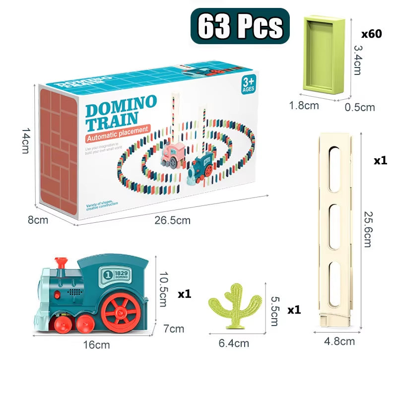 Automatic Domino Train Set - Fun & Educational DIY Toy for Kids - Perfect Gift for Boys!